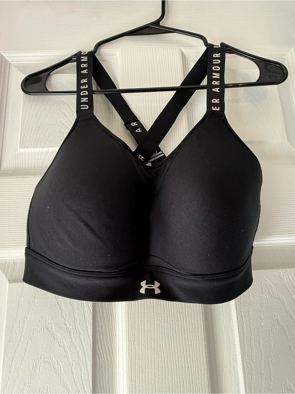 Under Armour Women's Infinity High Sports Bra Crossback Adjustable Straps Size L